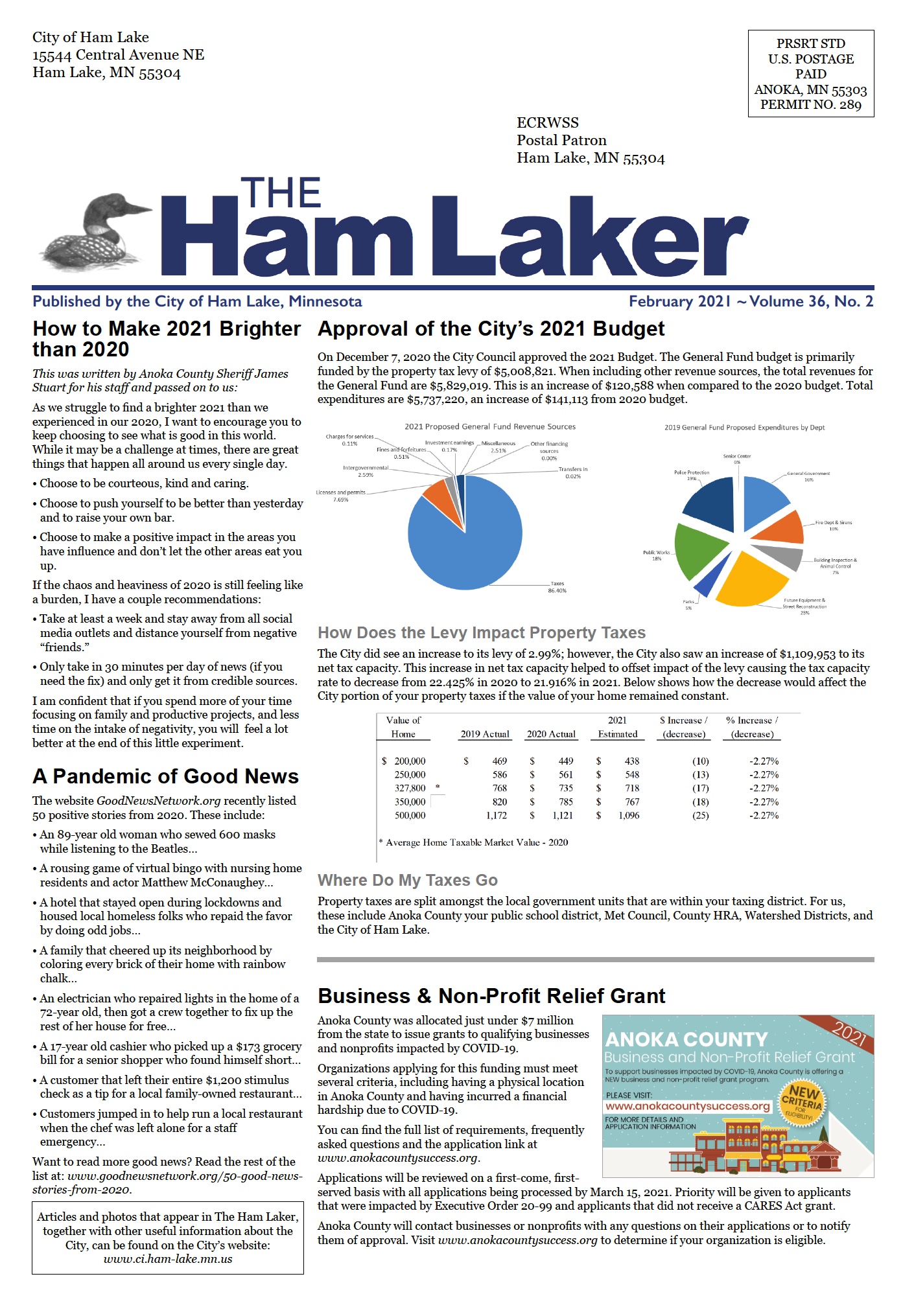Photo of Ham Laker Newsletter cover page