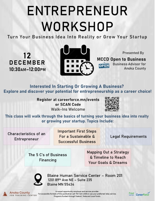 Entrepreneur Workshop December 12, 2023